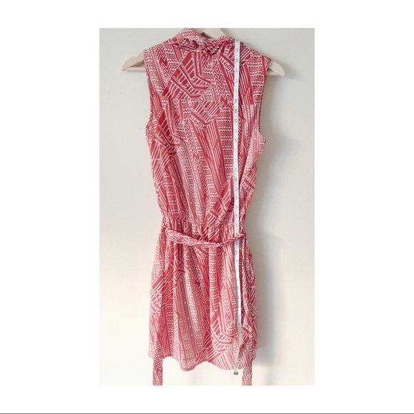 Rust Abstract Print Dress - Picture 3 of 6